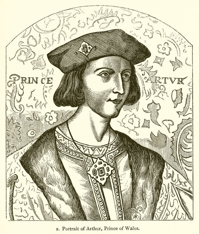 Portrett av Arthur, Prince of Wales av English School