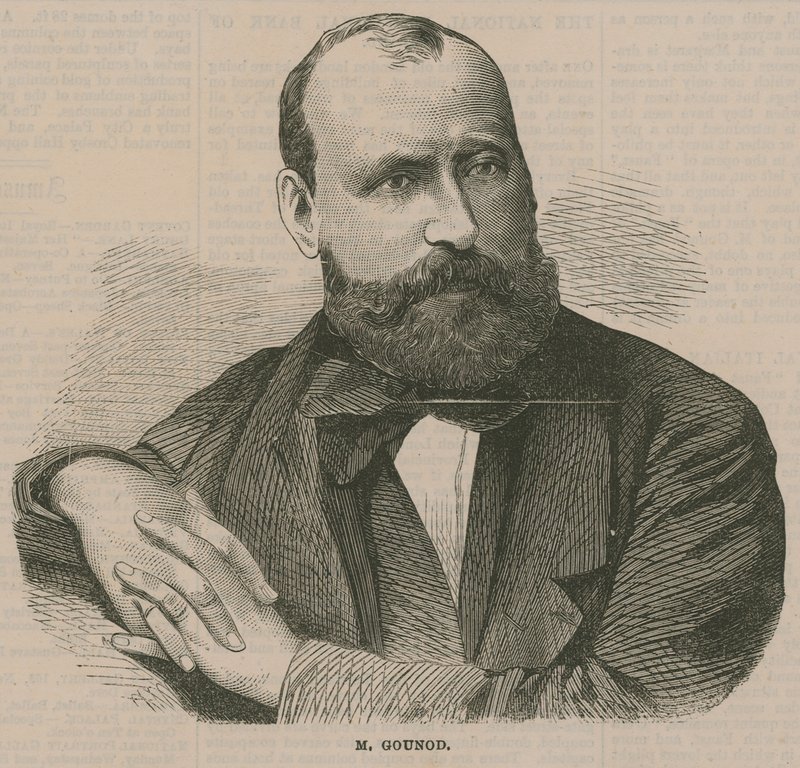 Portrett av Charles-Francois Gounod av English School