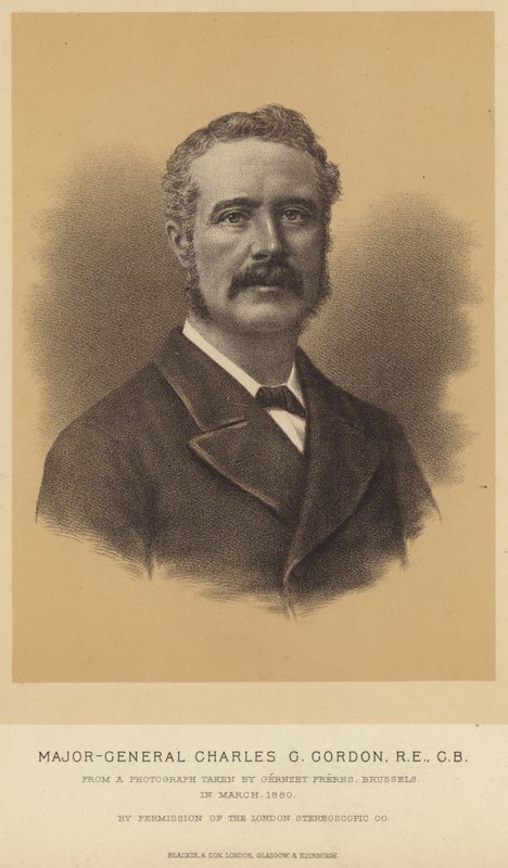 Portrett av Charles George Gordon av English School