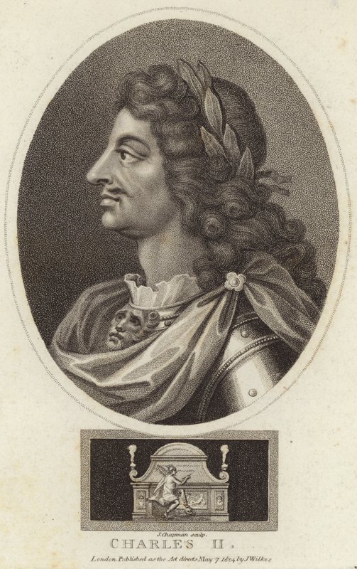 Portrett av Charles II av England av English School