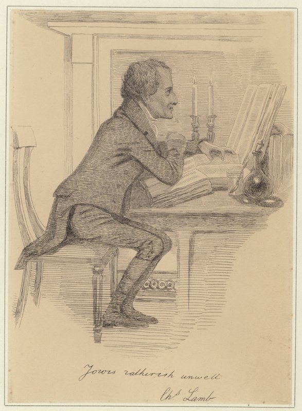 Portrett av Charles Lamb av English School