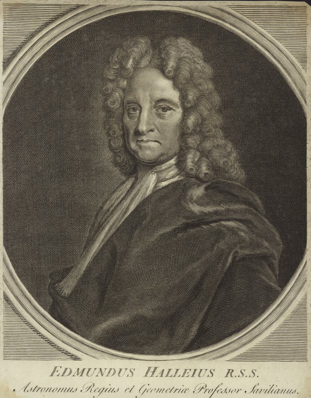 Portrett av Edmond Halley av English School