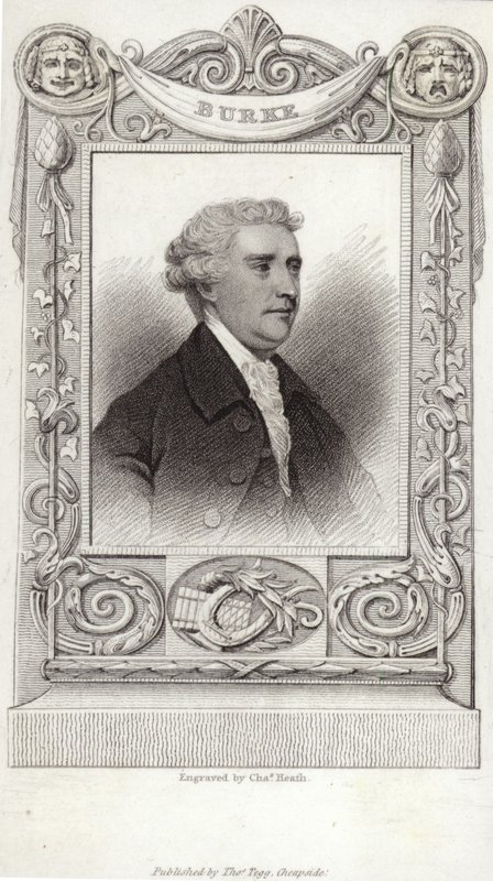 Portrett av Edmund Burke av English School