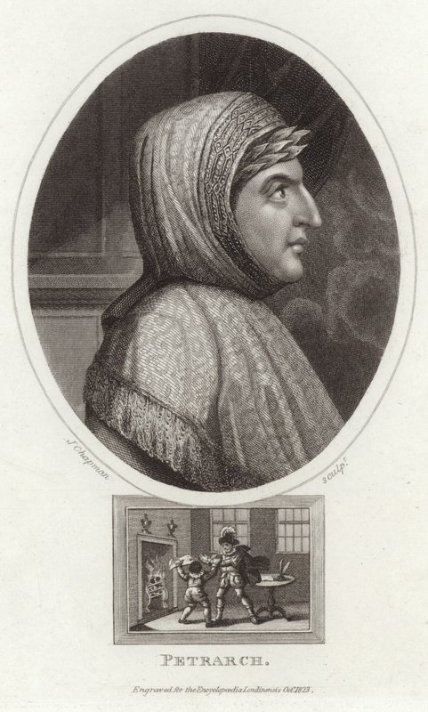 Portrett av Francesco Petrarch av English School