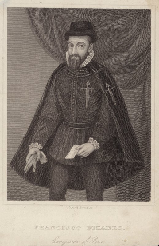 Portrett av Francisco Pizarro av English School
