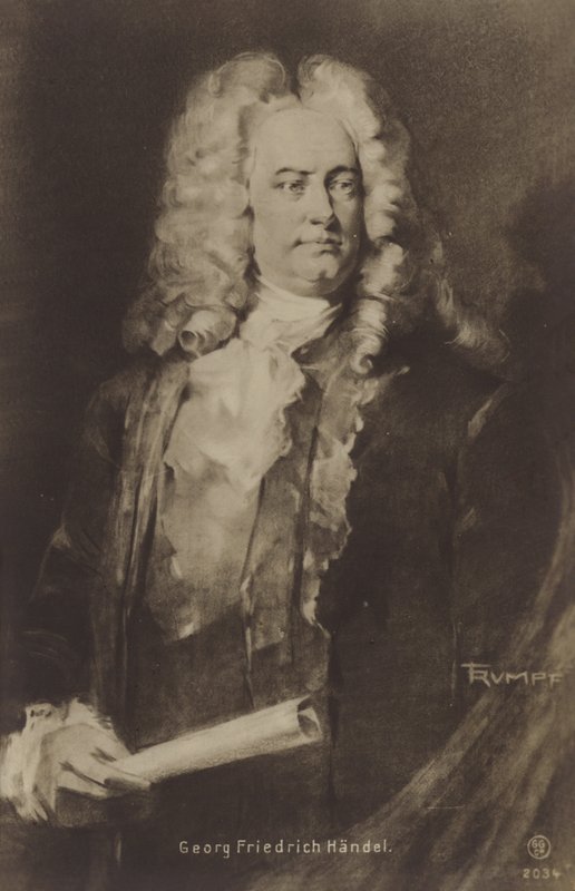 Portrett av George Friedrich Handel av English School