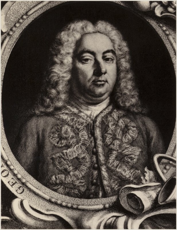Portrett av George Friedrich Handel av English School