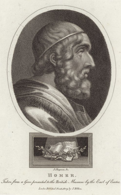 Portrett av Homer av English School