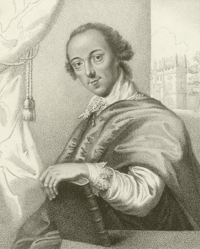 Portrett av Horace Walpole av English School
