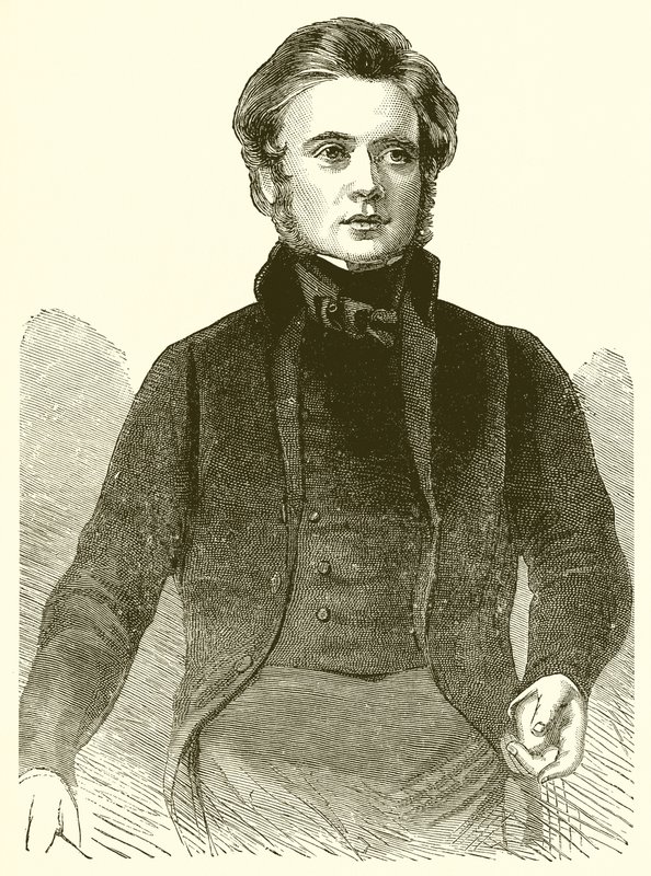Portrett av John Bright i 1843 av English School