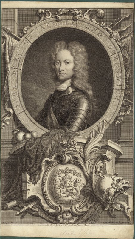 Portrett av John Campbell, hertugen av Argyll og hertugen av Greenwich av English School