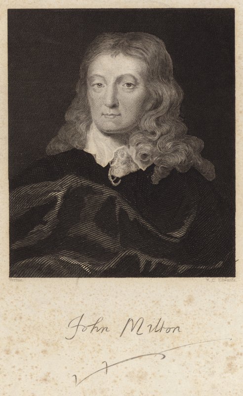 Portrett av John Milton av English School