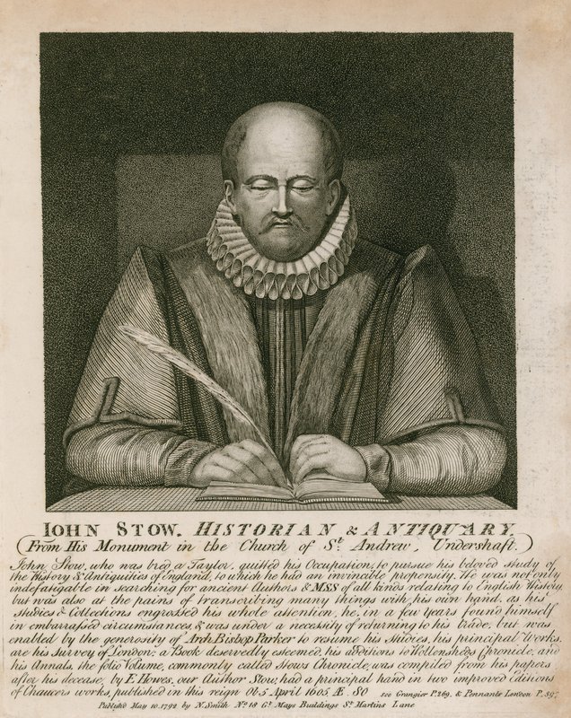Portrett av John Stow av English School
