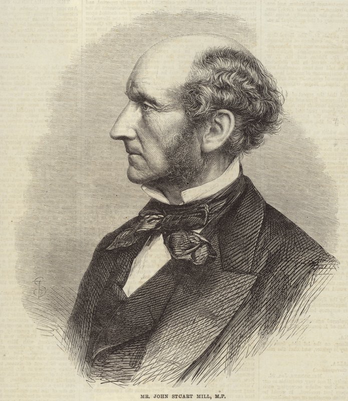 Portrett av John Stuart Mill av English School