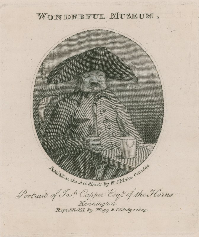 Portrett av Joseph Capper fra Hornet, Kennington av English School