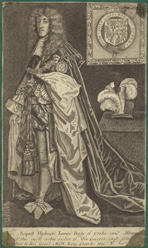 Portrett av kong James II av England av English School