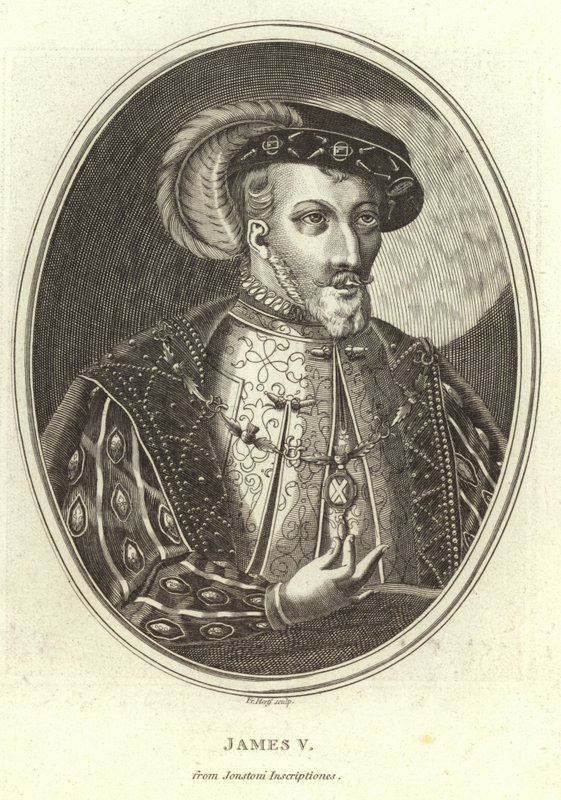 Portrett av King James V av English School