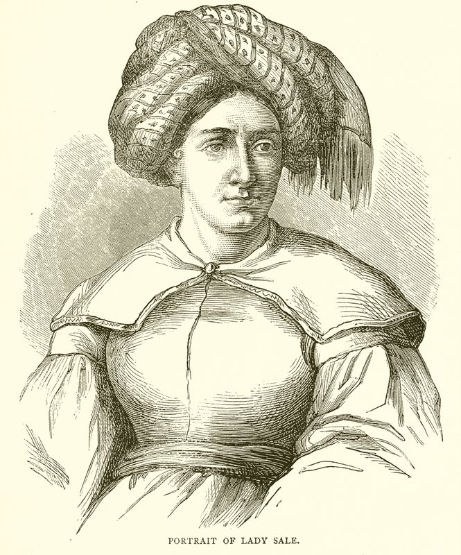 Portrett av Lady Sale av English School
