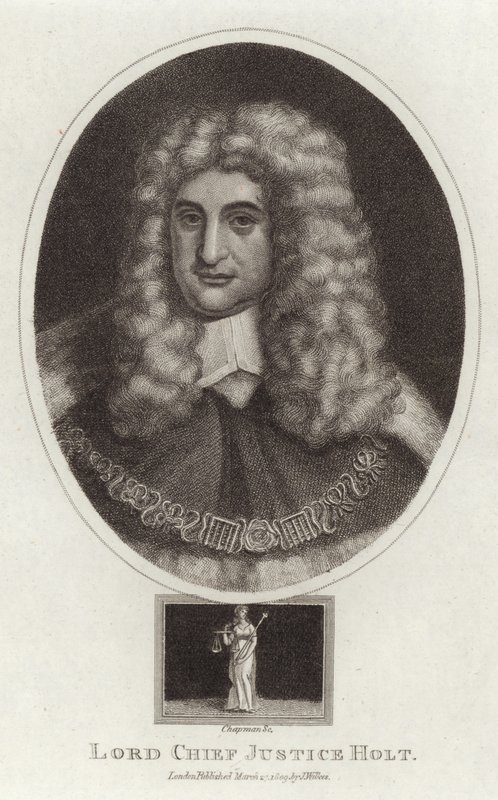 Portrett av Lord Chief Justice Holt av English School