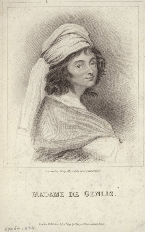 Portrett av Madame de Genlis av English School