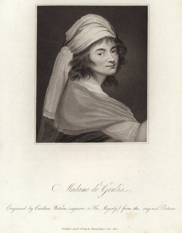 Portrett av Madame de Genlis av English School