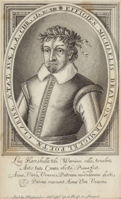 Portrett av Michael Drayton av English School