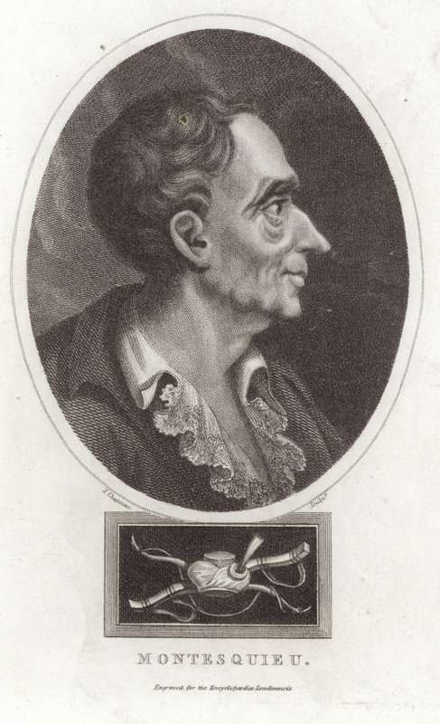 Portrett av Montesquieu av English School