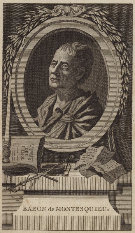 Portrett av Montesquieu av English School