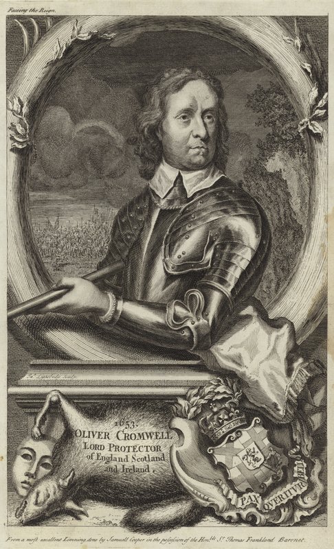 Portrett av Oliver Cromwell av English School