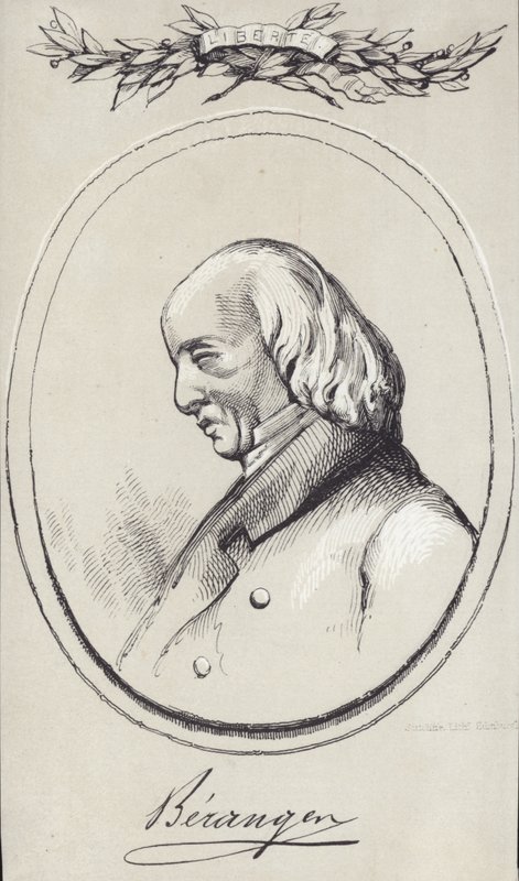 Portrett av Pierre-Jean de Beranger av English School