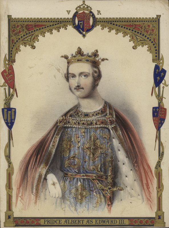 Portrett av prins Albert som kong Edward III av English School