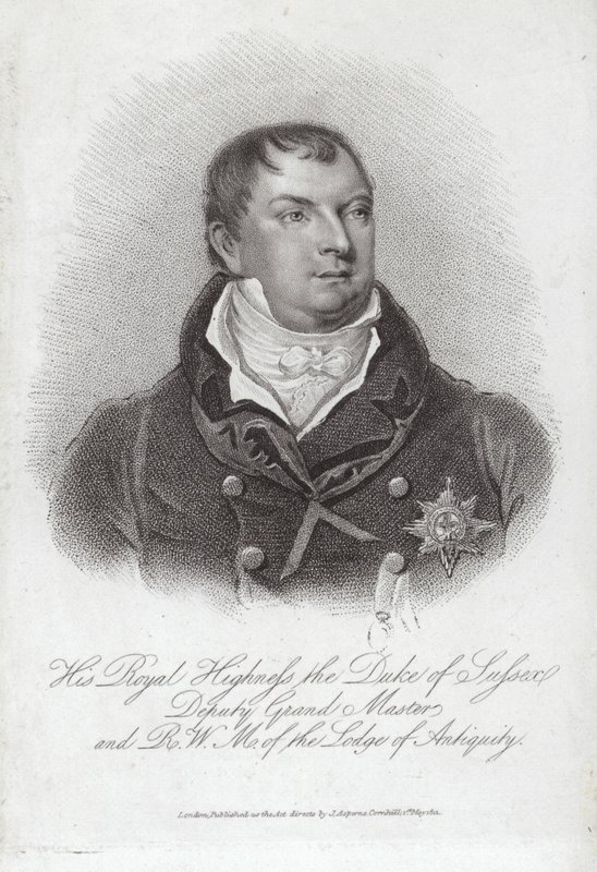 Portrett av prins Augustus Frederick, hertug av Sussex av English School