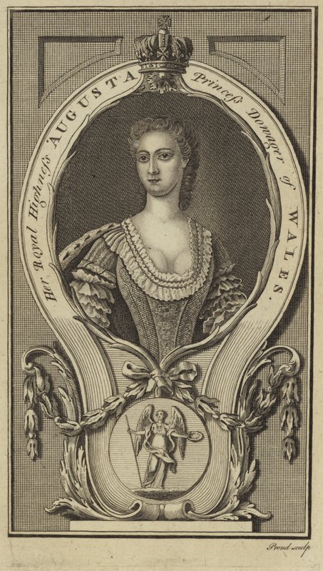 Portrett av prinsesse Augusta av Saxe-Gotha-Altenburg av English School