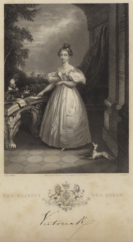 Portrett av dronning Victoria av English School