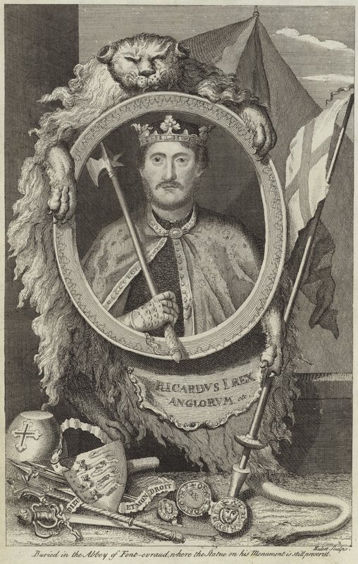 Portrett av Richard I av England av English School