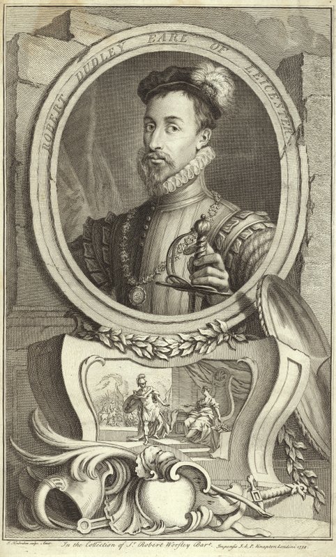 Portrett av Robert Dudley, jarl av Leicester av English School