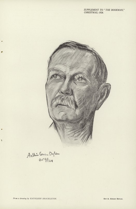 Portrett av Sir Arthur Conan Doyle av English School