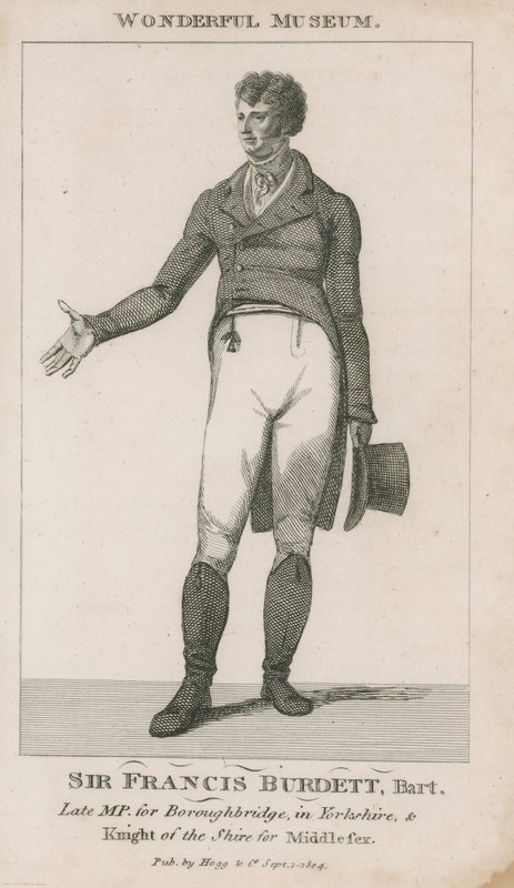 Portrett av Sir Francis Burdett av English School