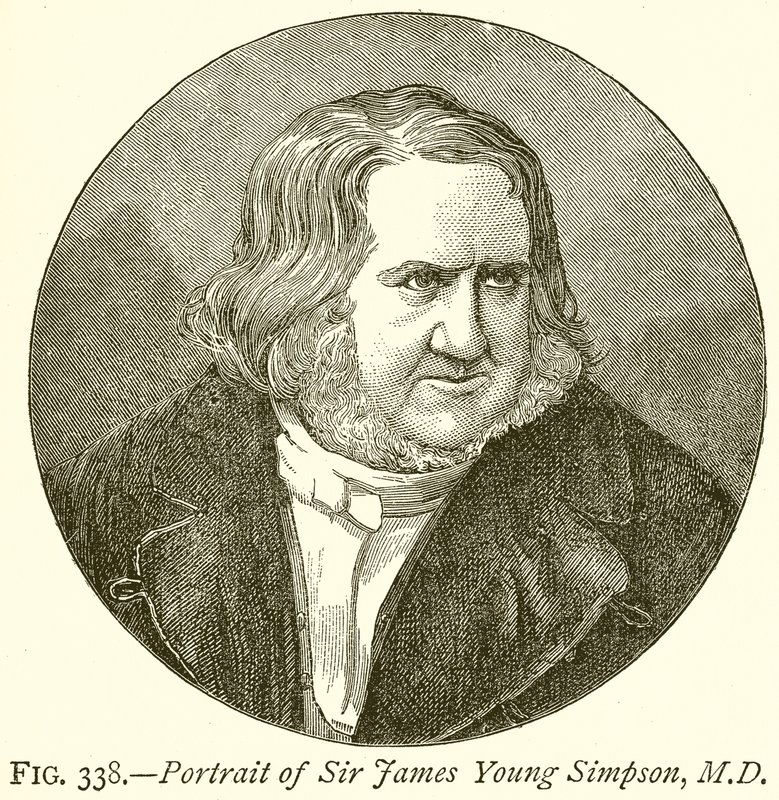 Portrett av Sir James Young Simpson, M.D. av English School