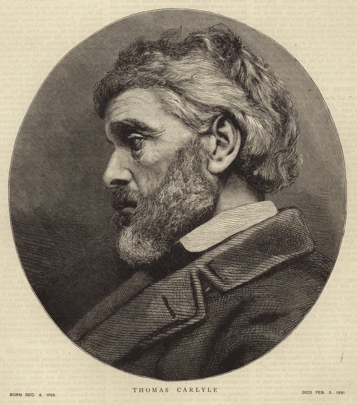 Portrett av Thomas Carlyle av English School