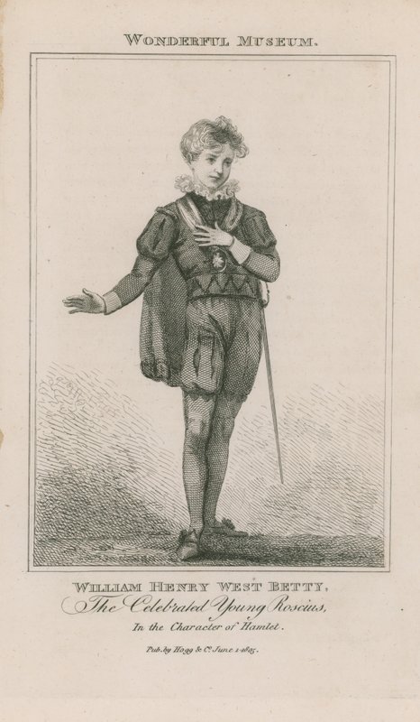 Portrett av William Henry West Betty som Hamlet av English School