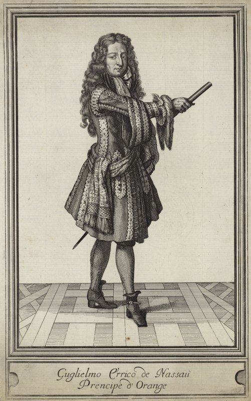 Portrett av William III av England av English School