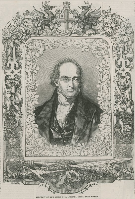 Portrett av den høyre Hon Michael Gibbs, Lord Mayor av English School