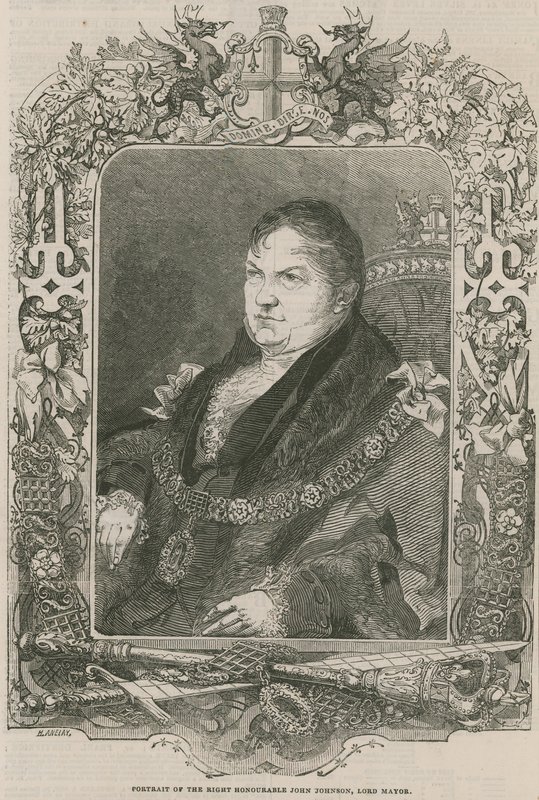 Portrett av den høyre ærede John Johnson, Lord Mayor av English School