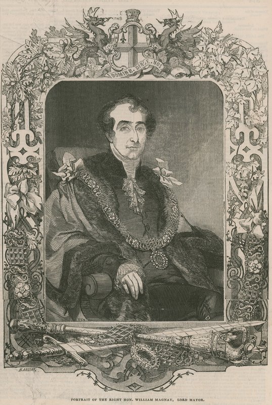 Portrett av den høyre ærede William Magnay, Lord Mayor av English School