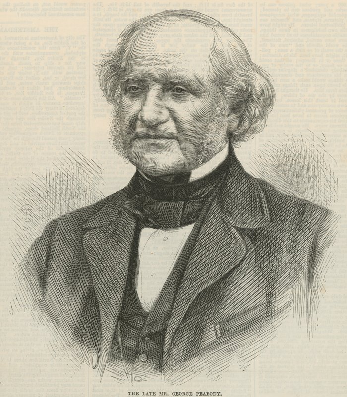 Portrett av avdøde George Peabody av English School