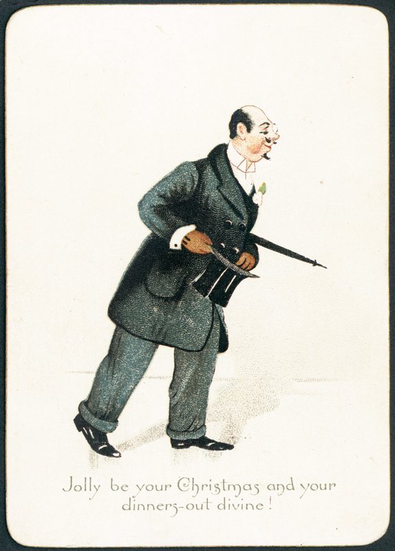 Posh Gentleman, julekort av English School