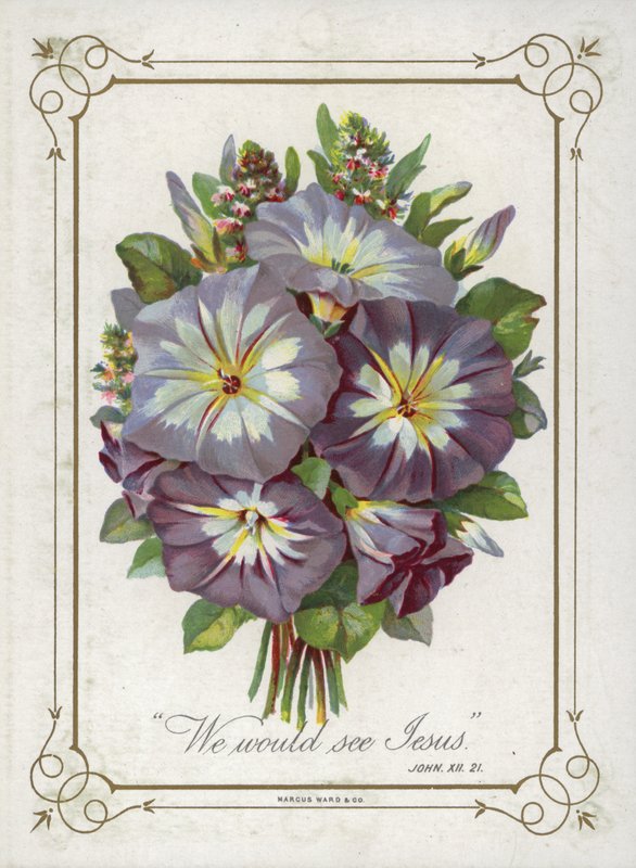 Posy av blomster av English School