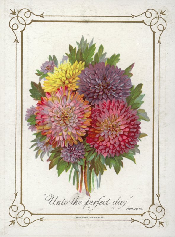 Posy av blomster av English School