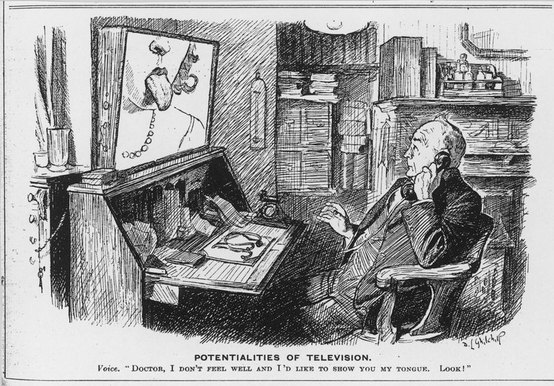 Potensialities of Television, tegneserie fra Punch Magazine av English School